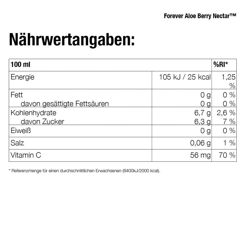 Forever Aloe Vera Gel™ Berry Nectar - 4er Pack (inkl. Forever Bright Zahnpasta GRATIS!)