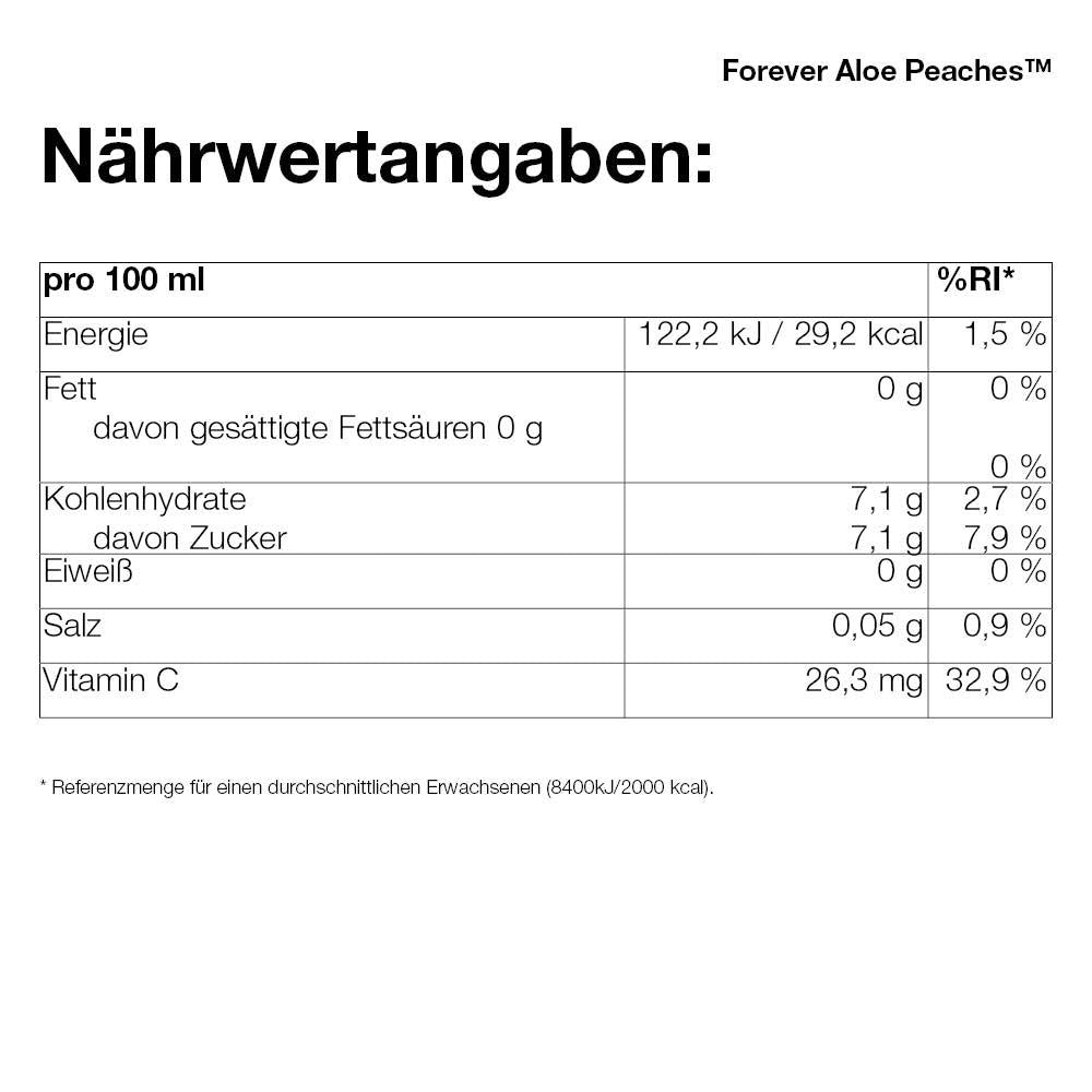 Forever Aloe Peaches™ - 4er Pack (inkl. Forever Bright Zahnpasta GRATIS!)