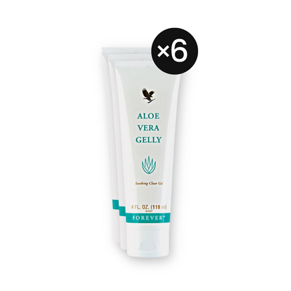 Forever Aloe Vera Gelly transparente Tube reines Aloe Gel bei Sonnenbrand und Insektenstichen 6er Set