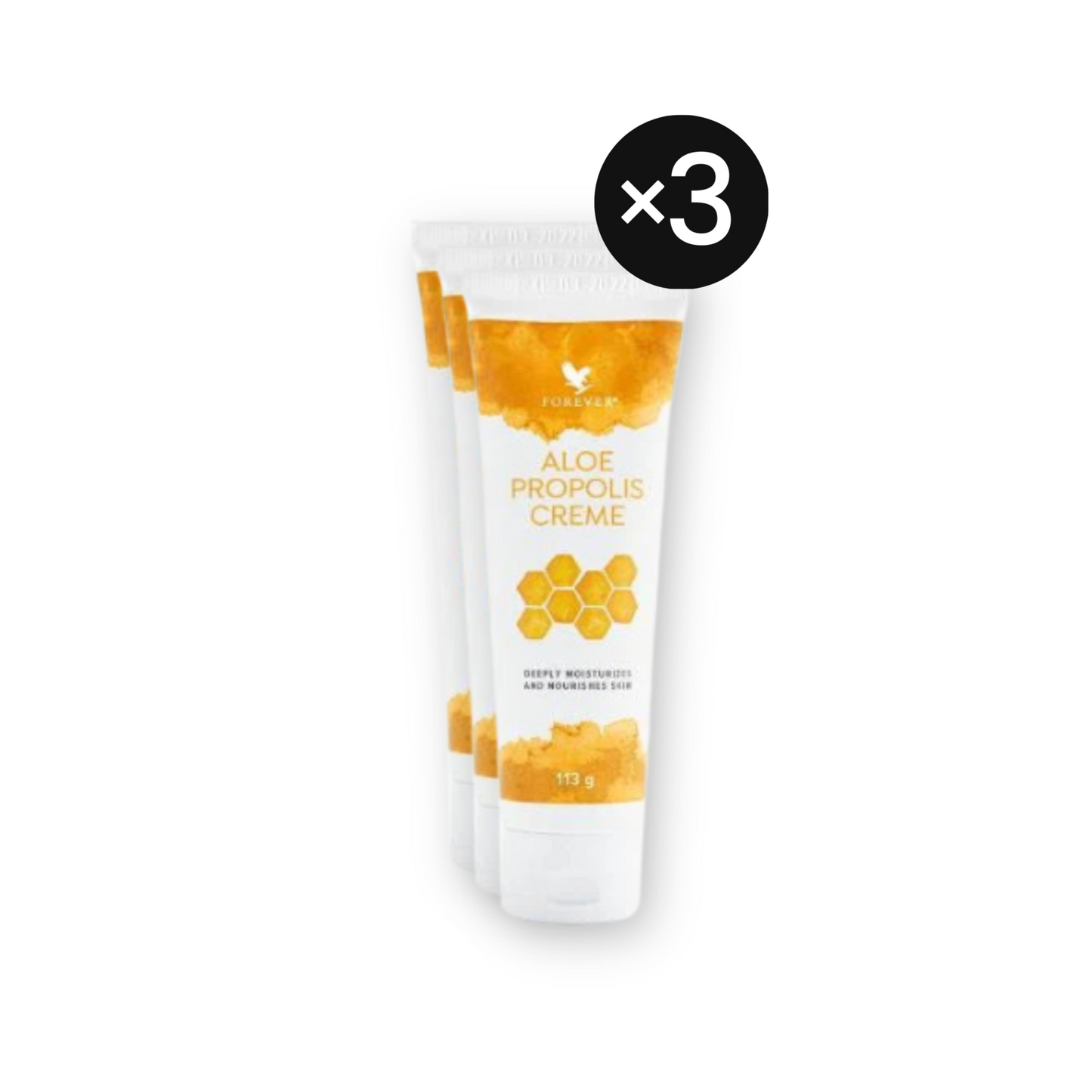 Forever Aloe Propolis Creme Tube für trockene rissige Haut und Winterpflege 3er Set