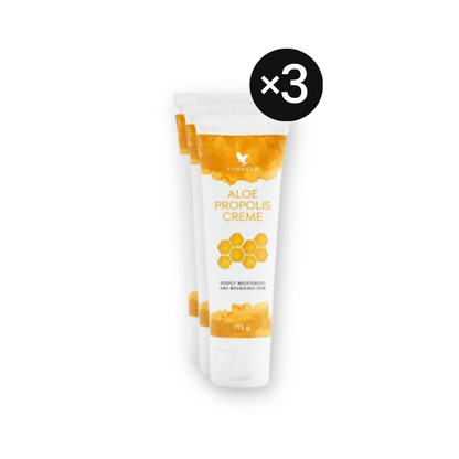 Forever Aloe Propolis Creme Tube für trockene rissige Haut und Winterpflege 3er Set
