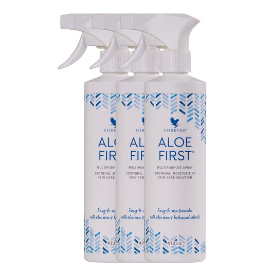 3er Set Forever Aloe First Spray – 81% Aloe Vera & 11 Kräuter