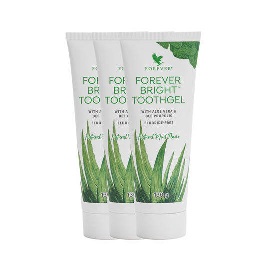 3er Set - Forever Bright - flouridfreie Zahncreme