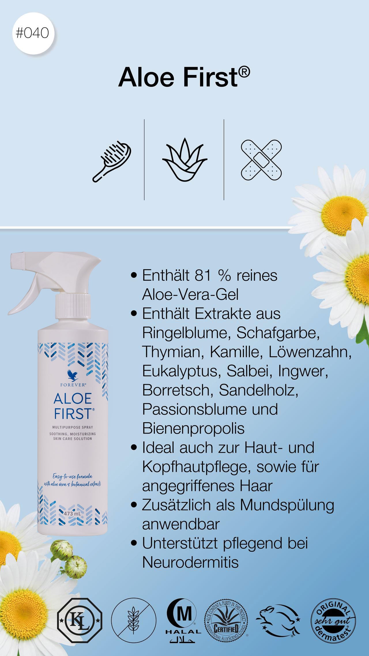 Forever Aloe First & Aloe Vera Gelly - Das Pflege-Duo für Haut, Kopfhaut und Haare