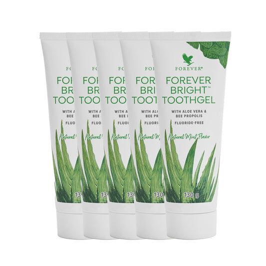 5er Set - Forever Bright - flouridfreie Zahncreme