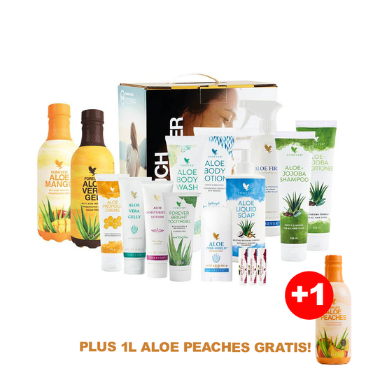 Pflege-Set (inkl. 1L Aloe Peaches gratis)!