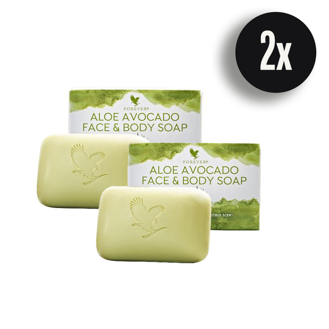 2er Set Aloe Avocado Face & Body Soap