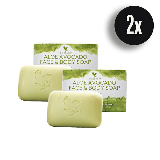 2er Set Aloe Avocado Face & Body Soap