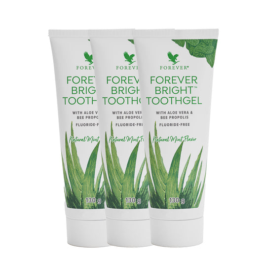 3er Set - Forever Bright - flouridfreie Zahncreme