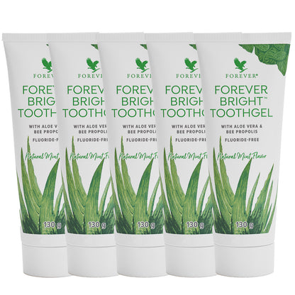 5er Set - Forever Bright - flouridfreie Zahncreme